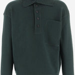 MAGLIONE IN LANA E CASHMERE CON COLLETTO A COSTE GM002191 AF20324UB002 GIORGIO ARMANI 