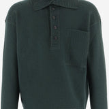 MAGLIONE IN LANA E CASHMERE CON COLLETTO A COSTE GM002191 AF20324UB002 GIORGIO ARMANI 