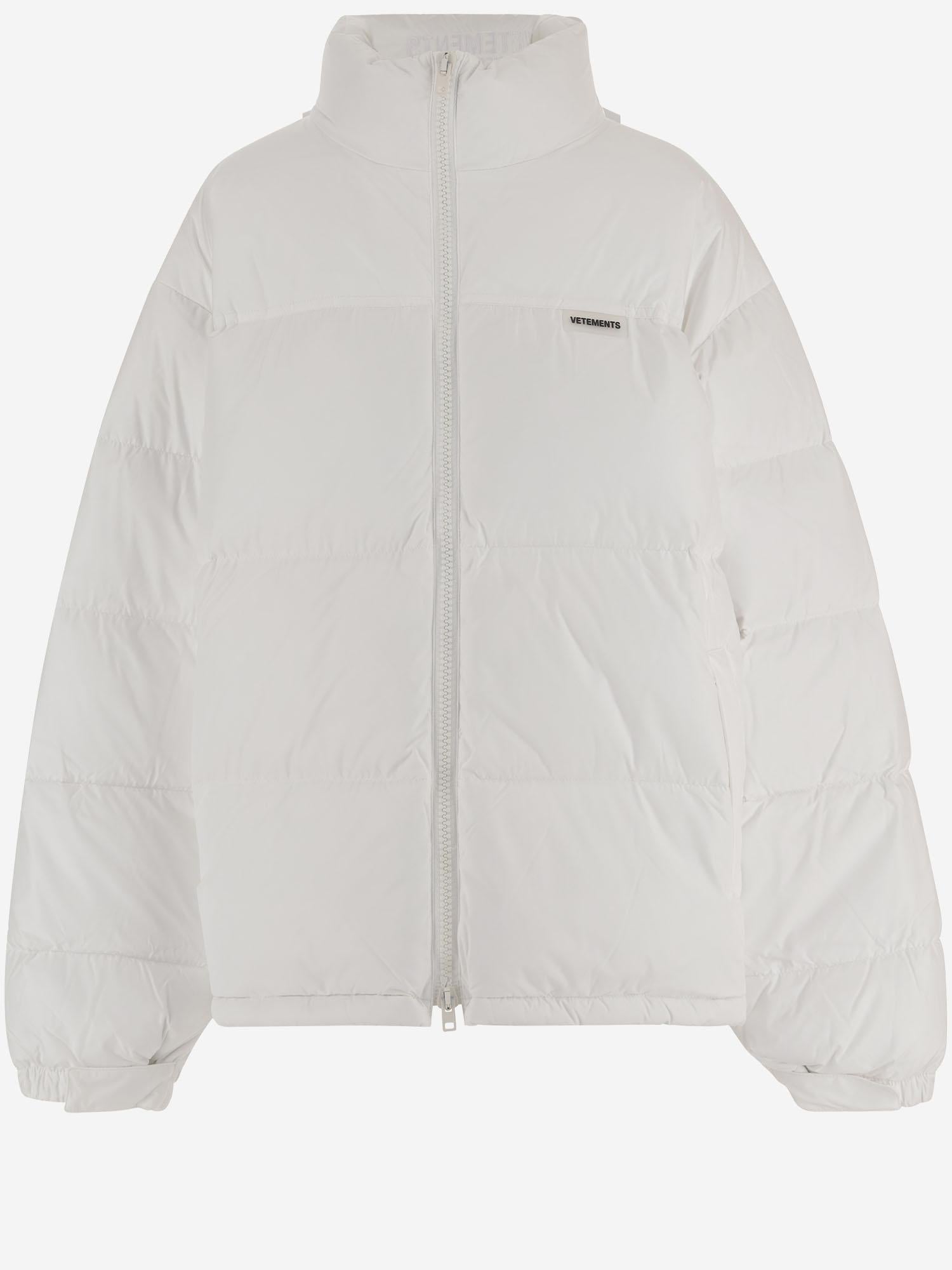 PIUMINO IMBOTTITO IN NYLON CON LOGO UE54JA660W WHITE VETEMENTS 