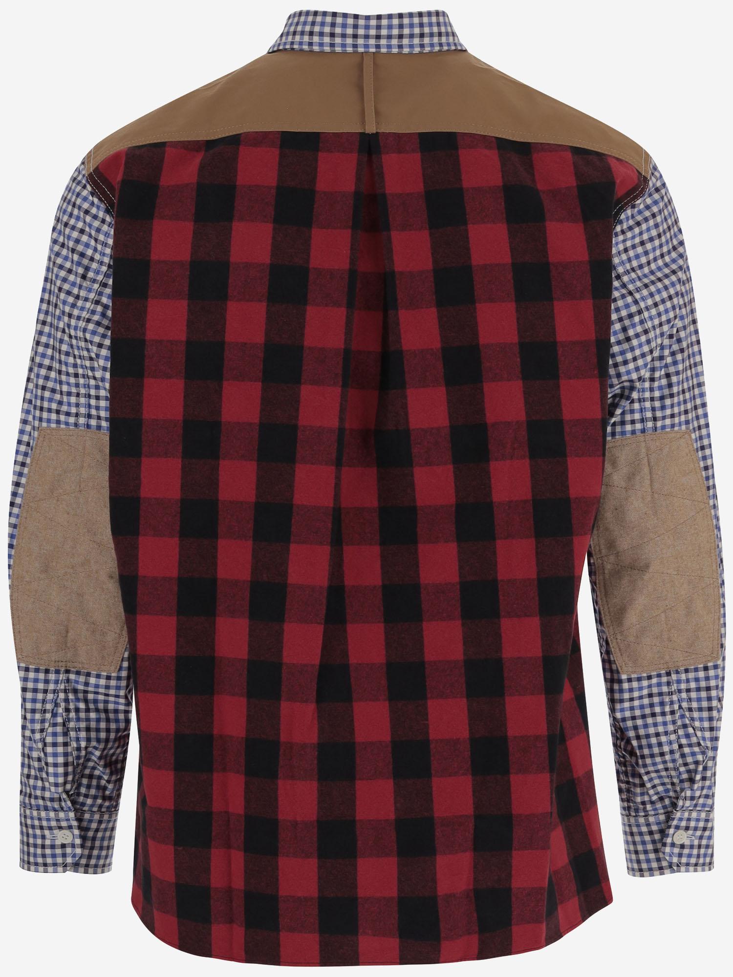 CAMICIA IN COTONE CON MOTIVO CHECK A CONTRASTO WPB013W25 1 JUNYA WATANABE 