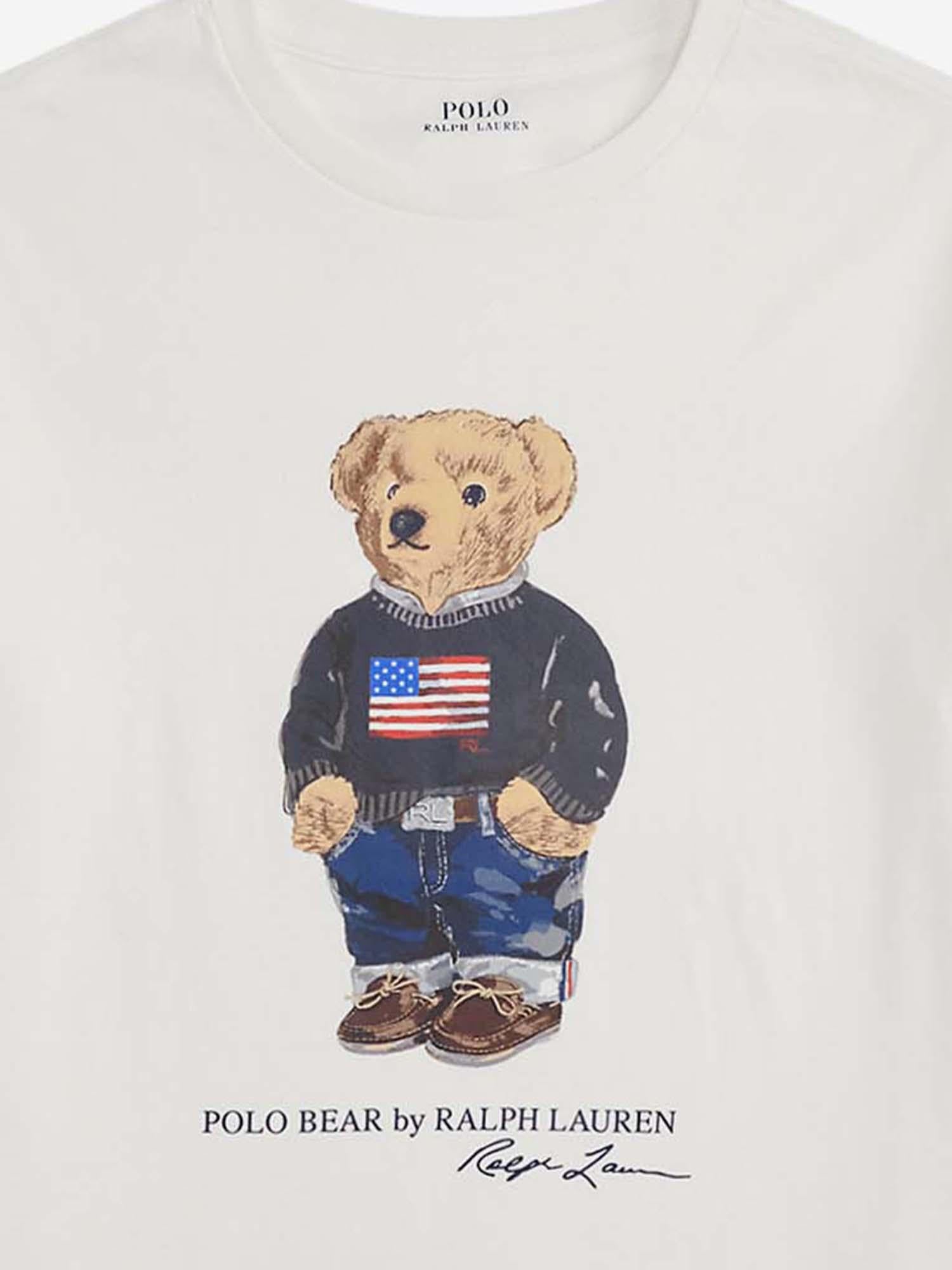 T-SHIRT POLO BEAR IN JERSEY DI COTONE 323P00508 001 POLO RALPH LAUREN KIDS 