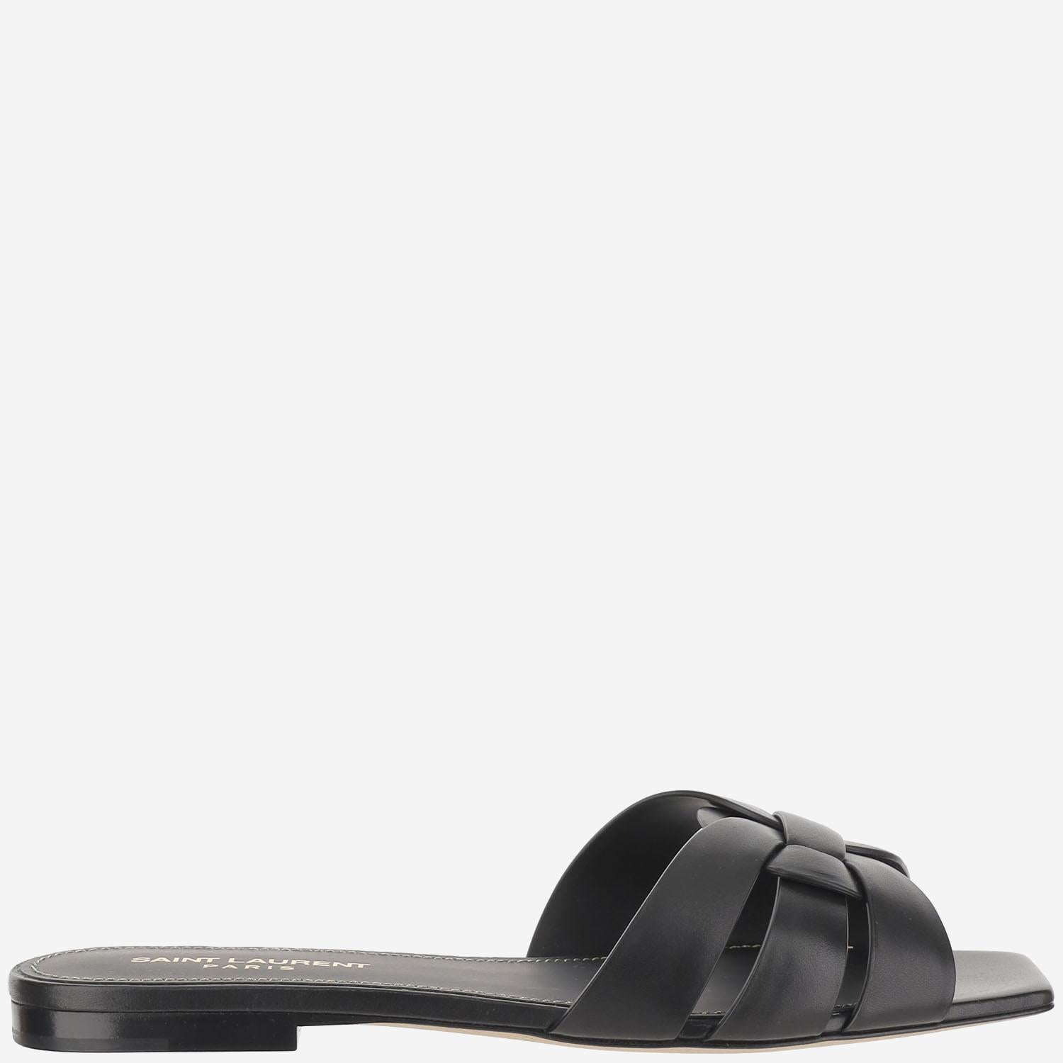 SANDALI FLAT NU PIEDS TRIBUTE 05 IN PELLE 571952 BDA001000 SAINT LAURENT 
