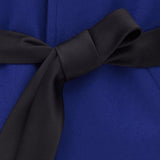 Cappotto boxy con cintura in lana 850307 Y5J784146 SAINT LAURENT 