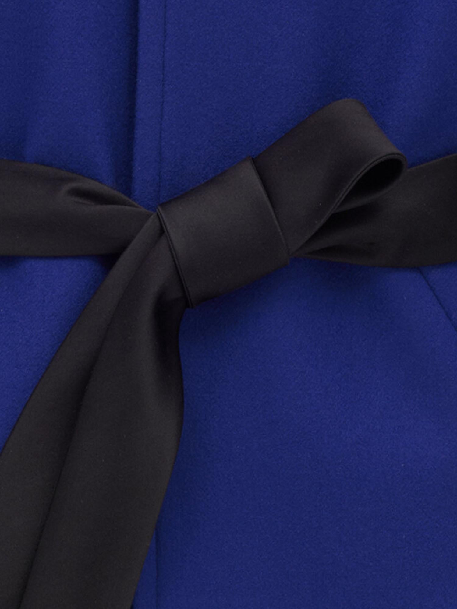 Cappotto boxy con cintura in lana 850307 Y5J784146 SAINT LAURENT 