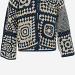 CARDIGAN AFGANO ALL'UNCINETTO IN COTONE K1017S25 438 MISHA & PUFF KIDS 