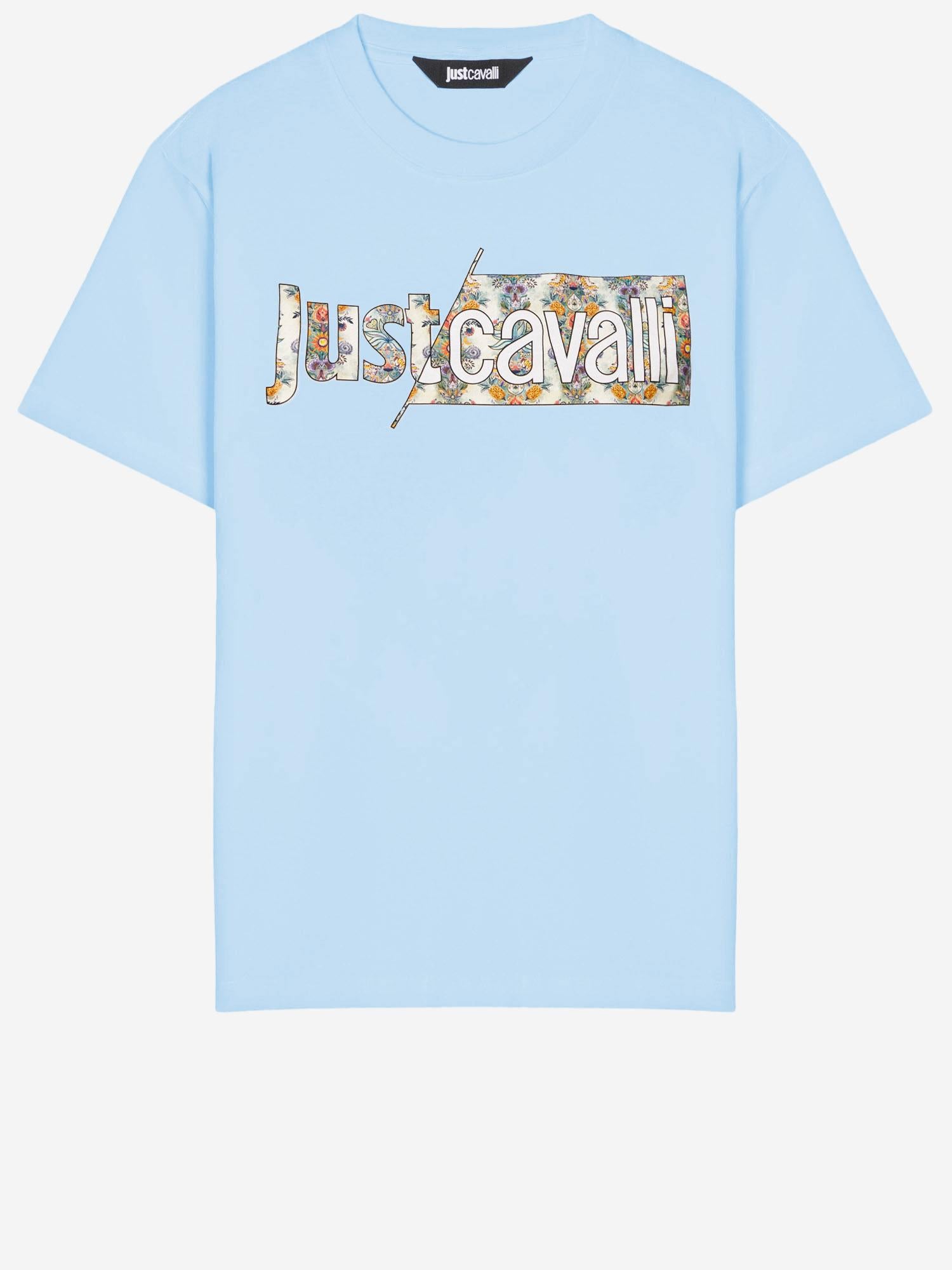 T-SHIRT IN COTONE CON LOGO 80PAHT27 CJ500R86 JUST CAVALLI 