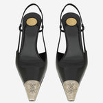 DÉCOLLETÉ APERTE SUL RETRO JEANNE IN PELLE LUCIDA 853184 AAFAN1000 SAINT LAURENT 