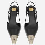 DÉCOLLETÉ APERTE SUL RETRO JEANNE IN PELLE LUCIDA 853184 AAFAN1000 SAINT LAURENT 