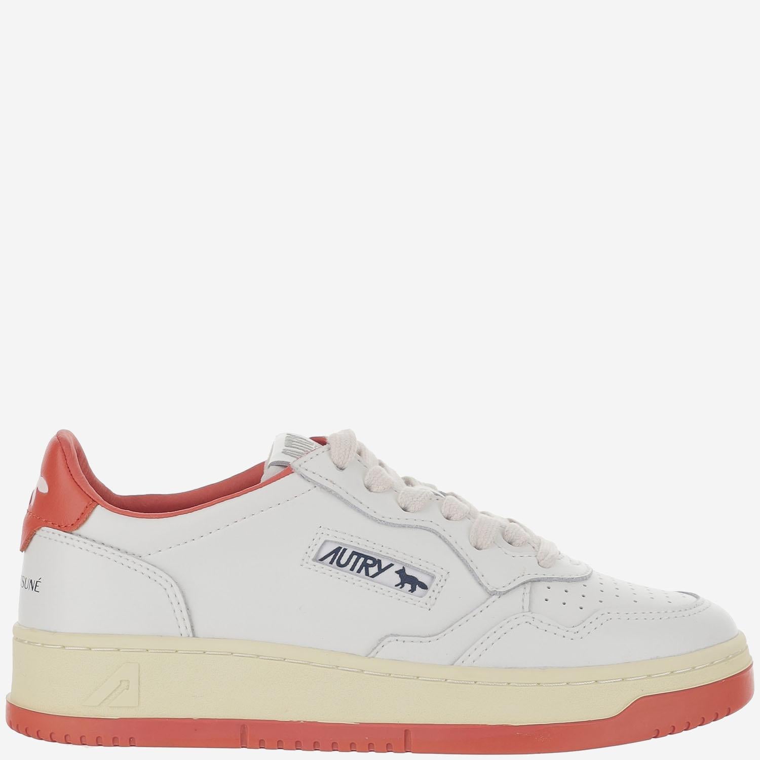 SNEAKERS LOW MEDIALIST MAISON KITSUNÉ x AUTRY AULWMK02 WHTRED AUTRY 