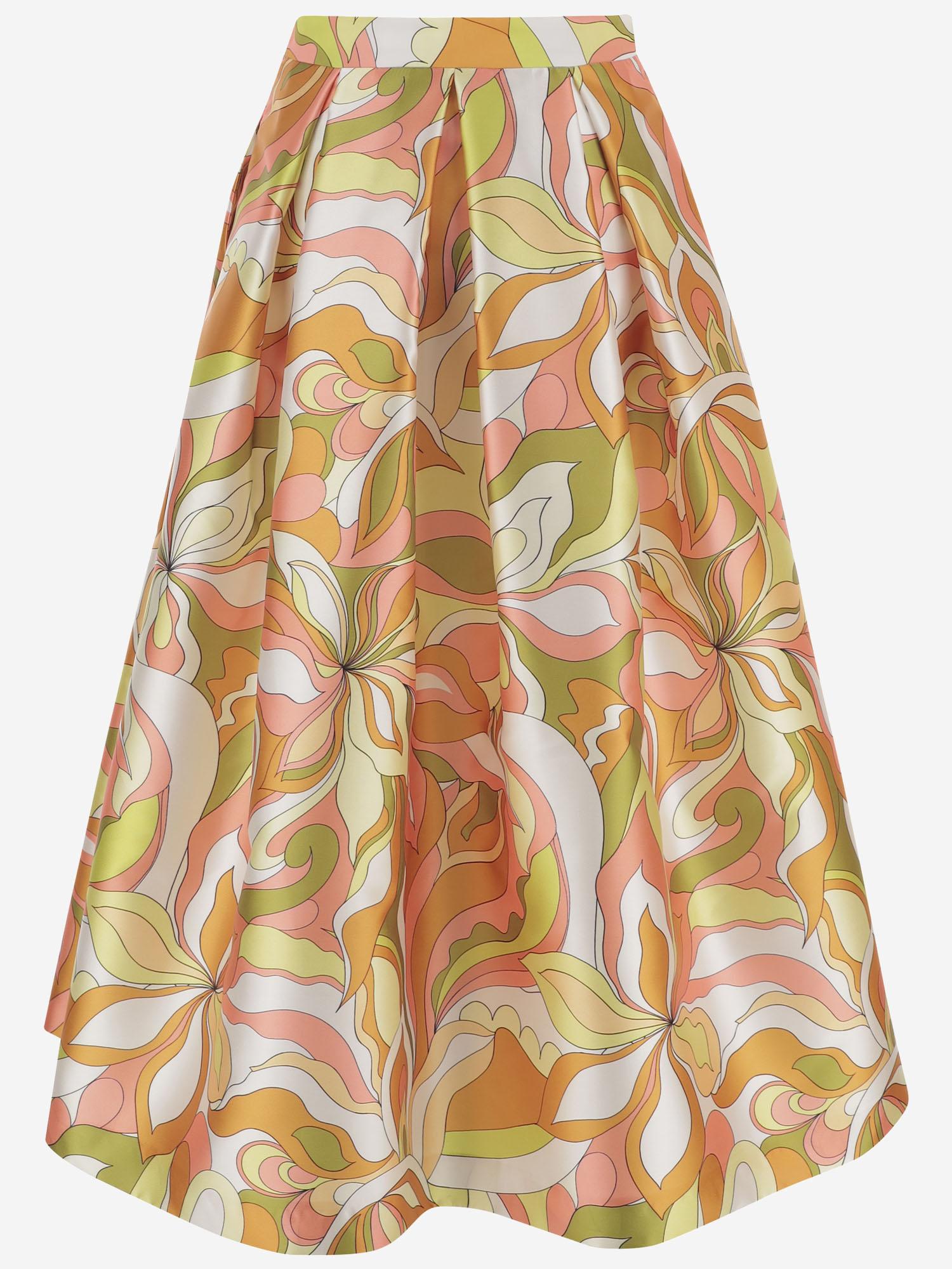 GONNA SVASATA CON STAMPA FANTASIA LUNA GROOVYORANGE LUNATICA 