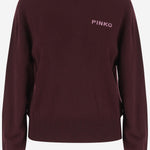 MAGLIONE IN LANA E CASHMERE CON LOGO 105561 A2SIYND PINKO 