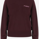 MAGLIONE IN LANA E CASHMERE CON LOGO 105561 A2SIYND PINKO 