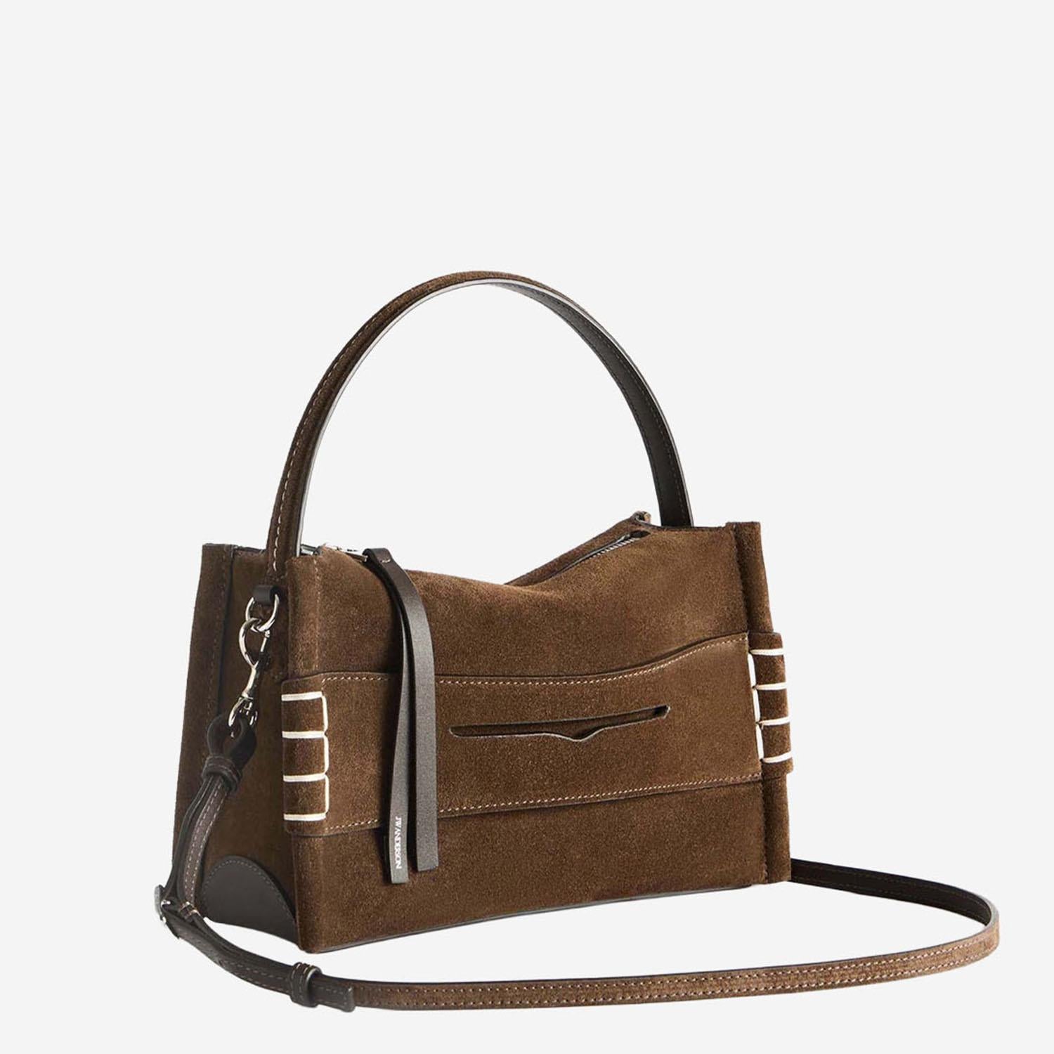 BORSA LOAFER IN PELLE SCAMOSCIATA CON LOGO HB0716 LA0364600 JW ANDERSON 