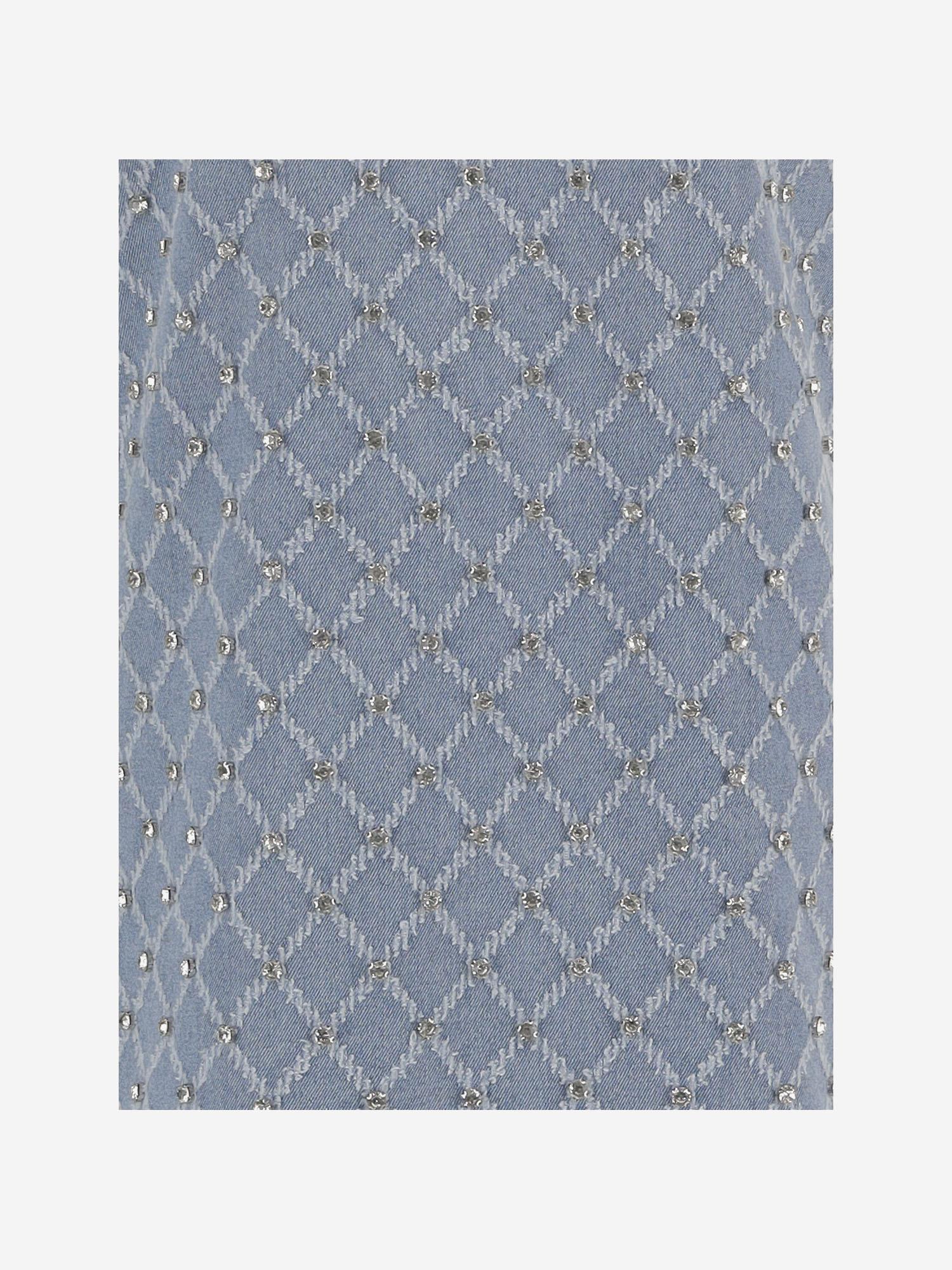 Abito Amorino in cotone con strass 106245 A32NPJE PINKO 