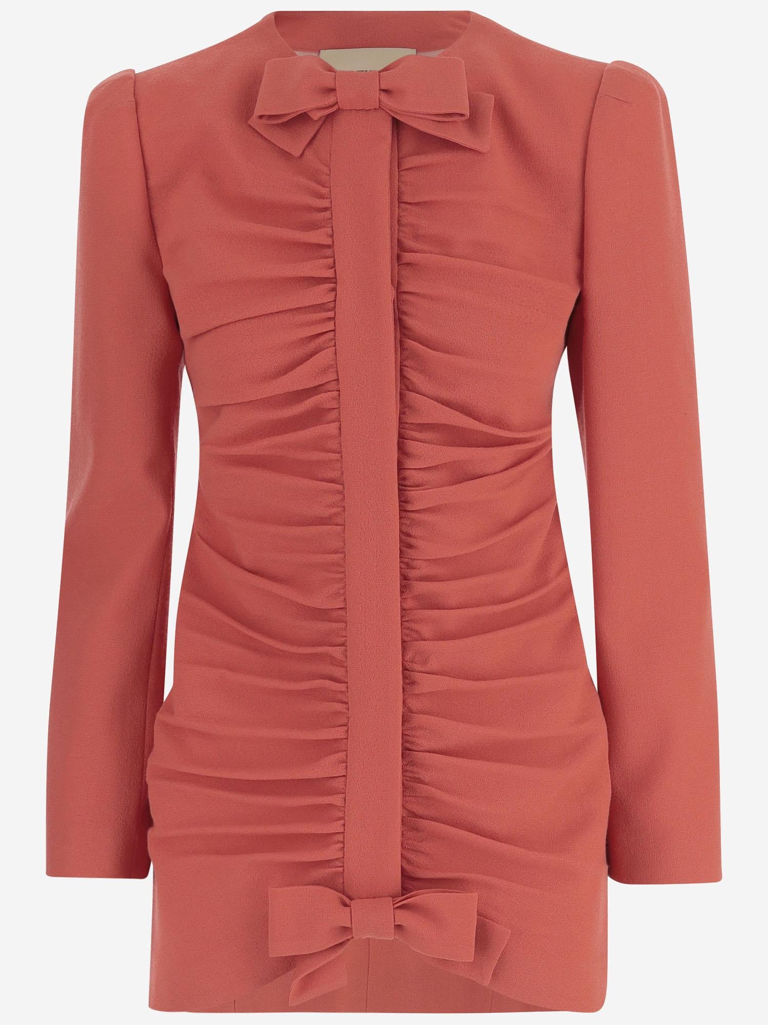 Abito in lana vergine con ruches 8B0CE5R5 A6FFE7 VALENTINO 