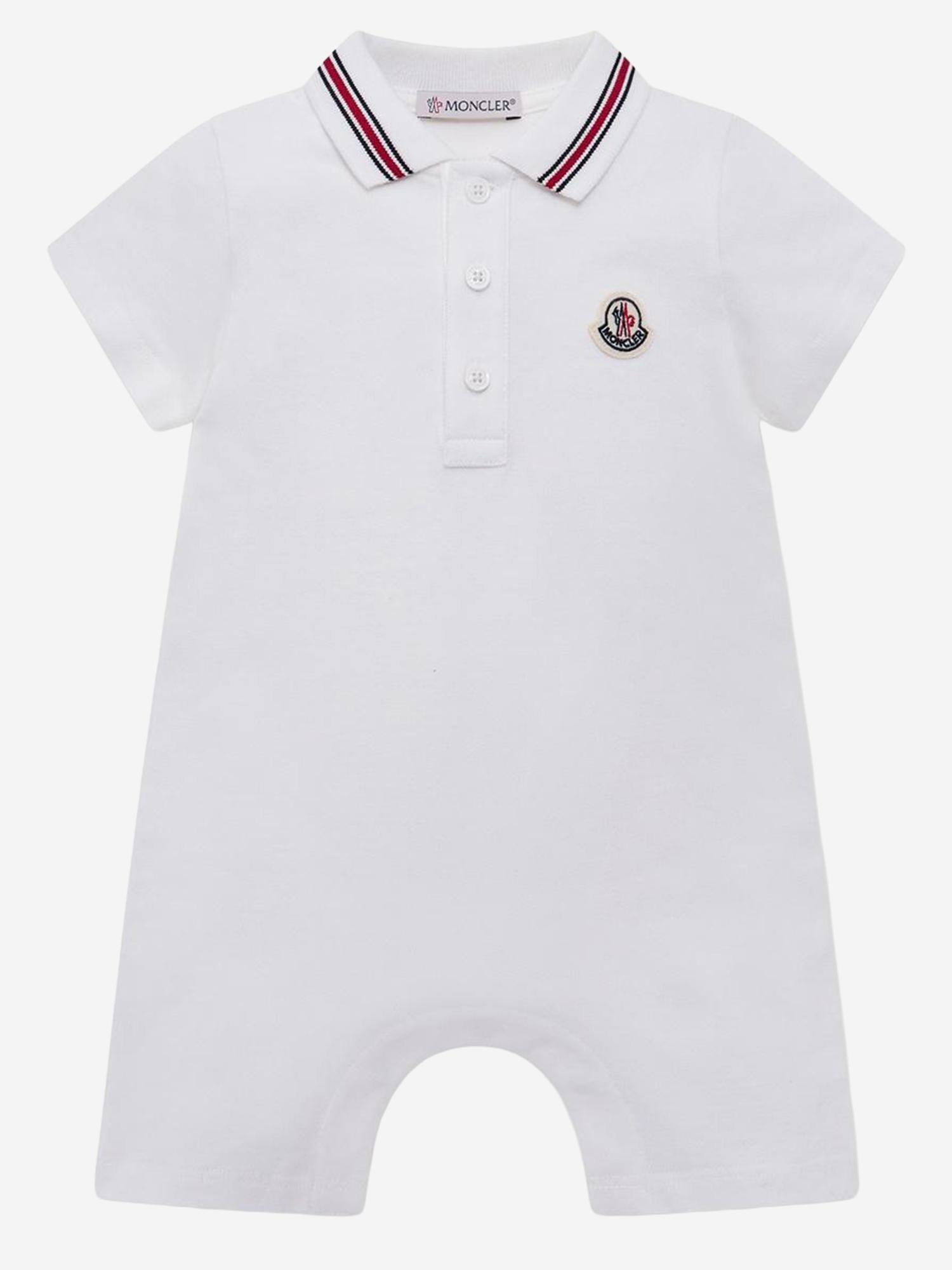 TUTINA IN PIQUET DI COTONE CON FINITURE TRICOLORE 8l000068496F 034 MONCLER ENFANTS 