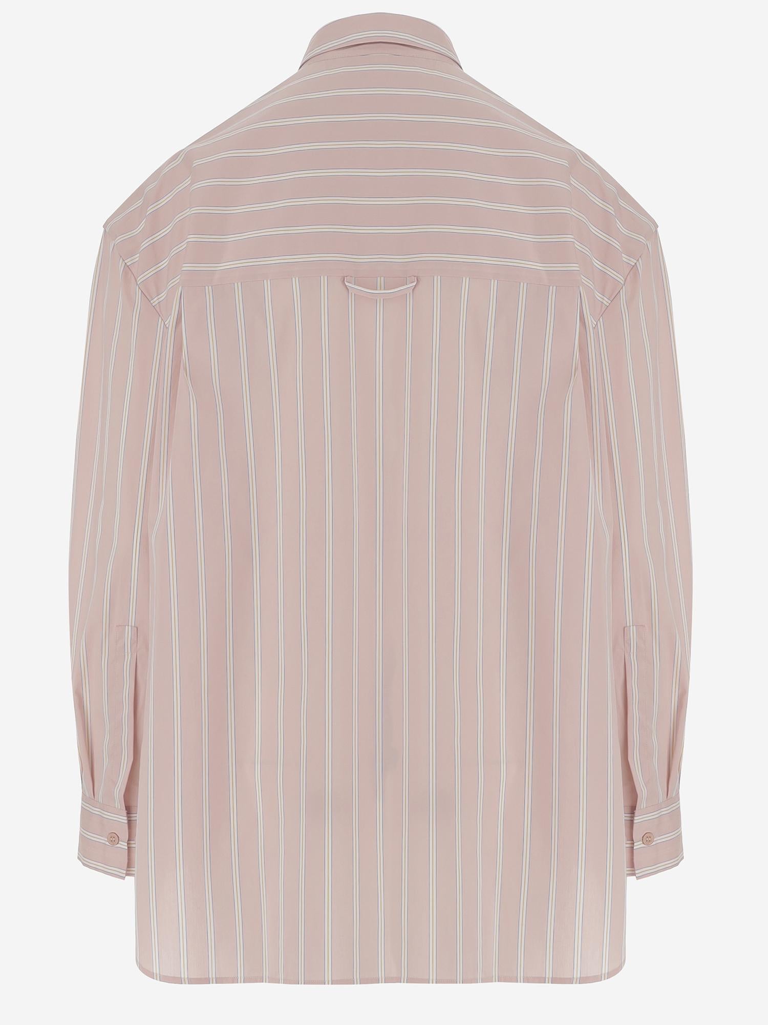 CAMICIA IN MISTO VISCOSA STRETCH CON MOTIVO A RIGHE CHFS22087 608 THE FRANKIE SHOP 