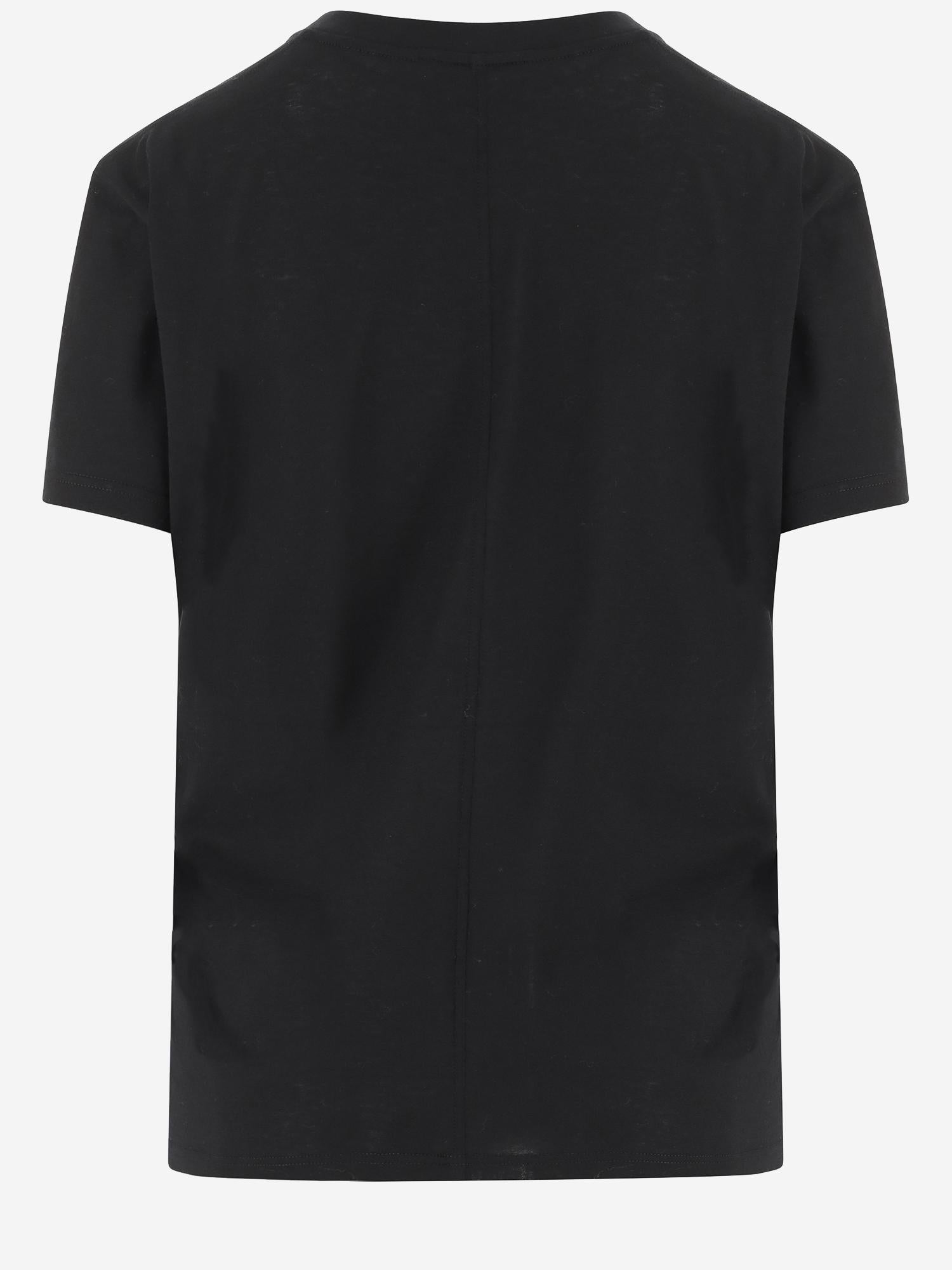 T-SHIRT SERATA IN COTONE E CASHMERE 10491K705 BLK THE ROW 
