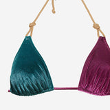 COSTUME DA BAGNO VENUS CON MOTIVO COLOR-BLOCK VENUSVELVET PETROLIOBORDEAUX VVIDI 