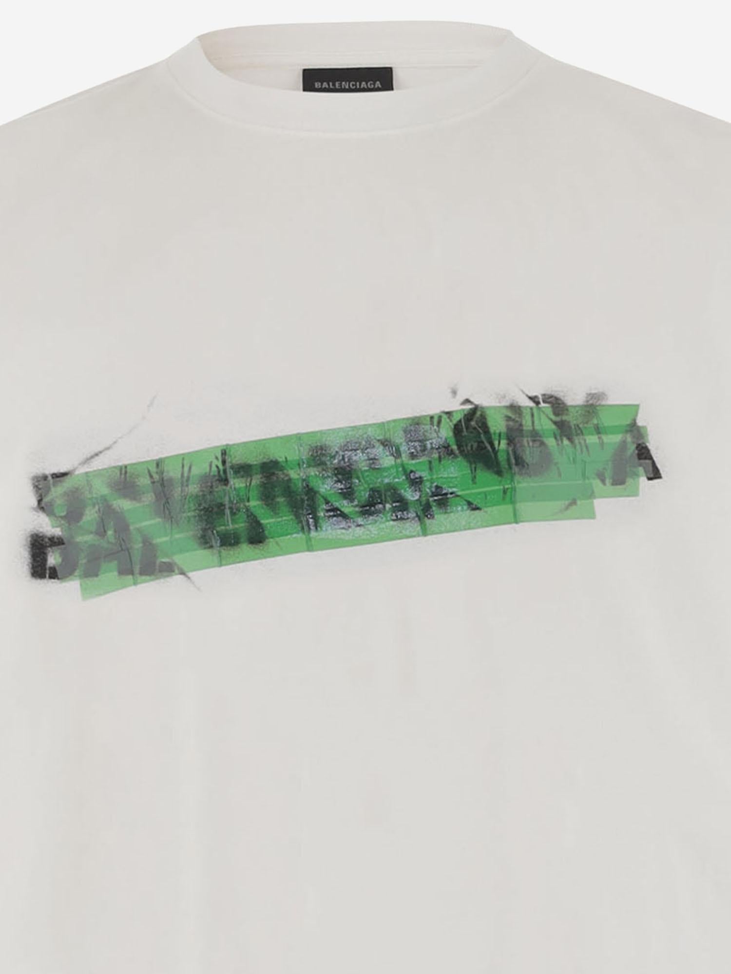 T-SHIRT IN COTONE CON LOGO 764235 TUVI69000 BALENCIAGA 