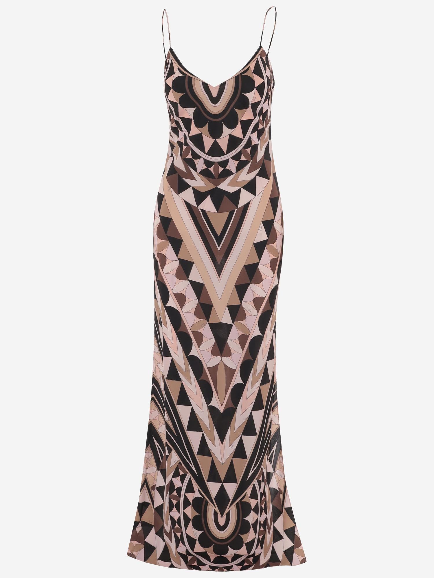 Abito lungo in seta 6HRI276H773 039 EMILIO PUCCI 