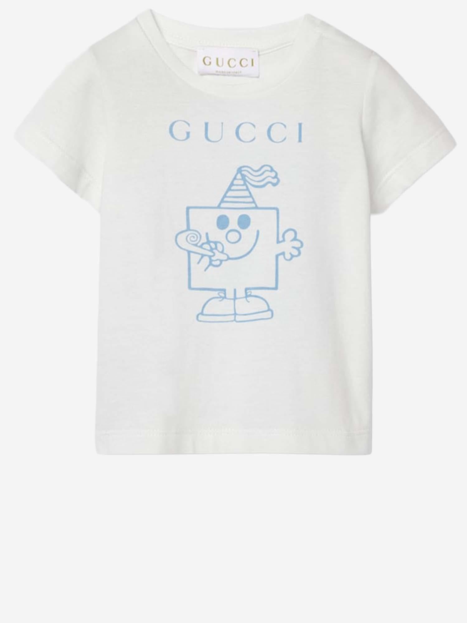 T-SHIRT IN COTONE CON STAMPA 834576 XJHPI9214 GUCCI KIDS 