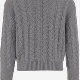 Maglione in cashmere U115WS CHARCOAL OLIVER LATTUGHI 