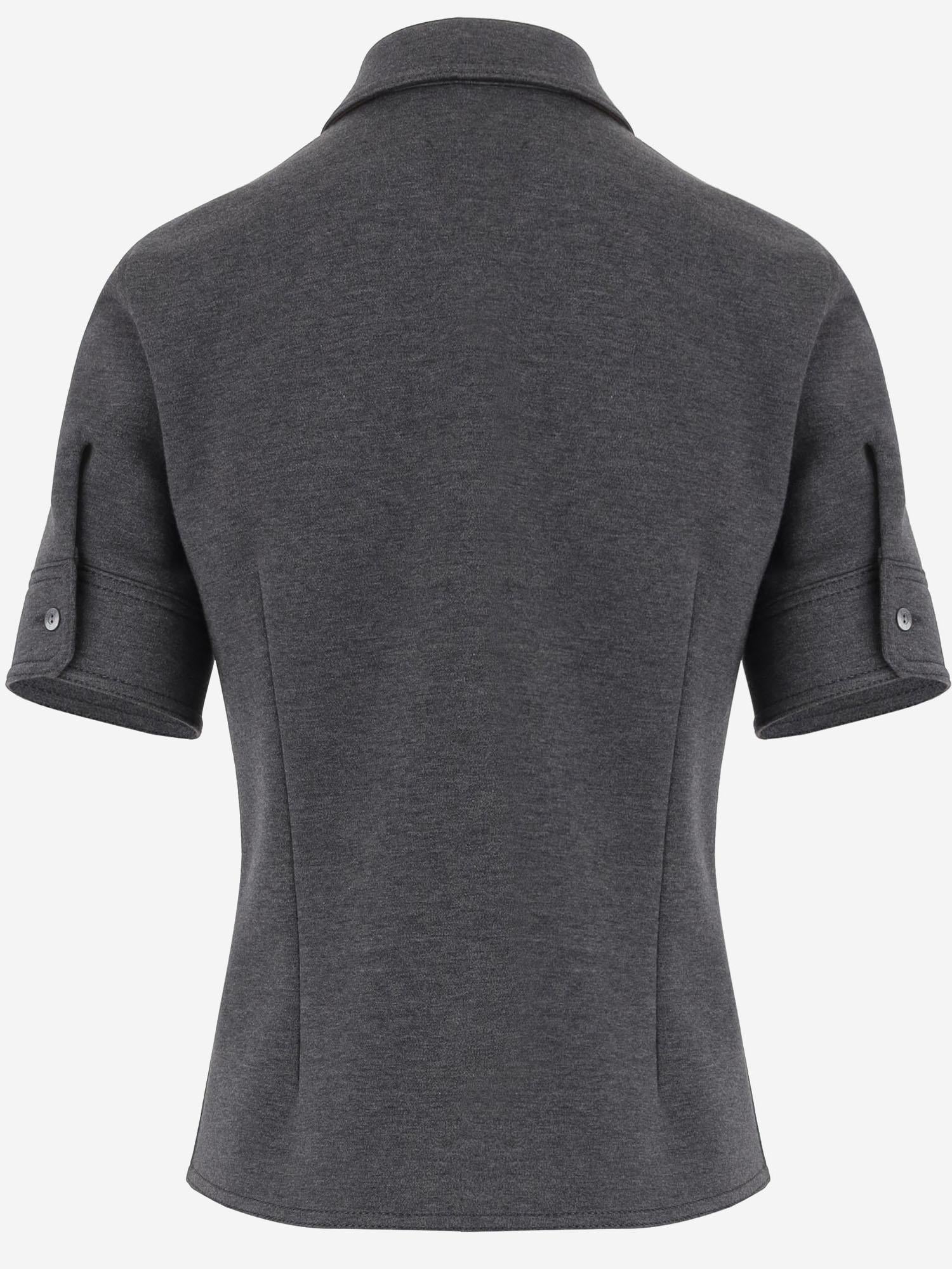 CAMICIA IN MISTO LANA CON COLLETTO AMPIO 836442 Z7AY91088 GUCCI 