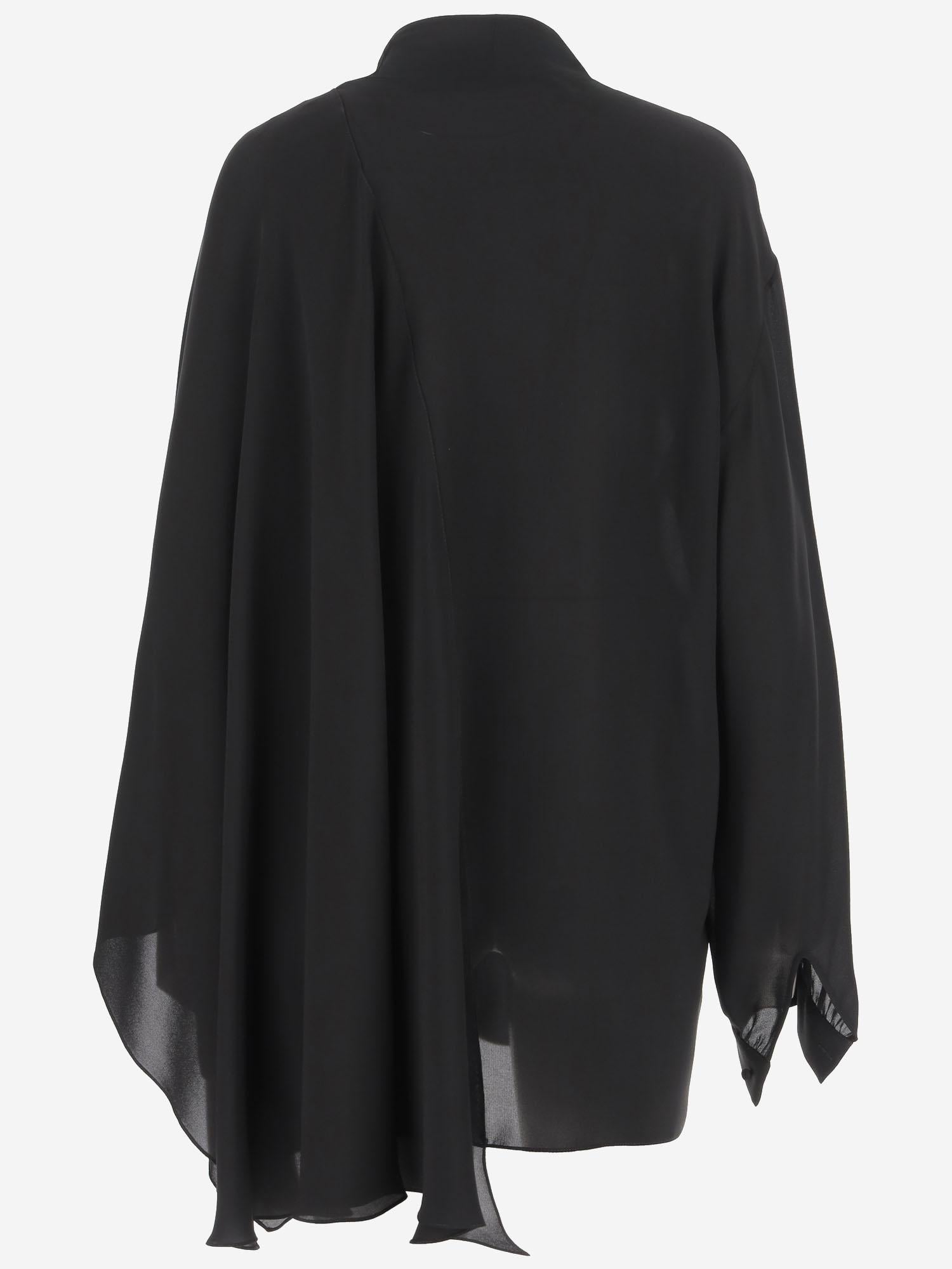 BLUSA IN GEORGETTE DI SETA 839280 TIN131000 BALENCIAGA 