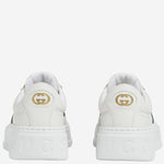 Sneakers in pelle con banda web 848307 UPG409064 GUCCI 