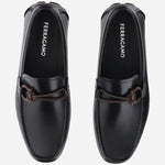 Mocassini Driver con ornamento Gancini FRONT4 110NEROCIOCCOLATONERO SALVATORE FERRAGAMO 
