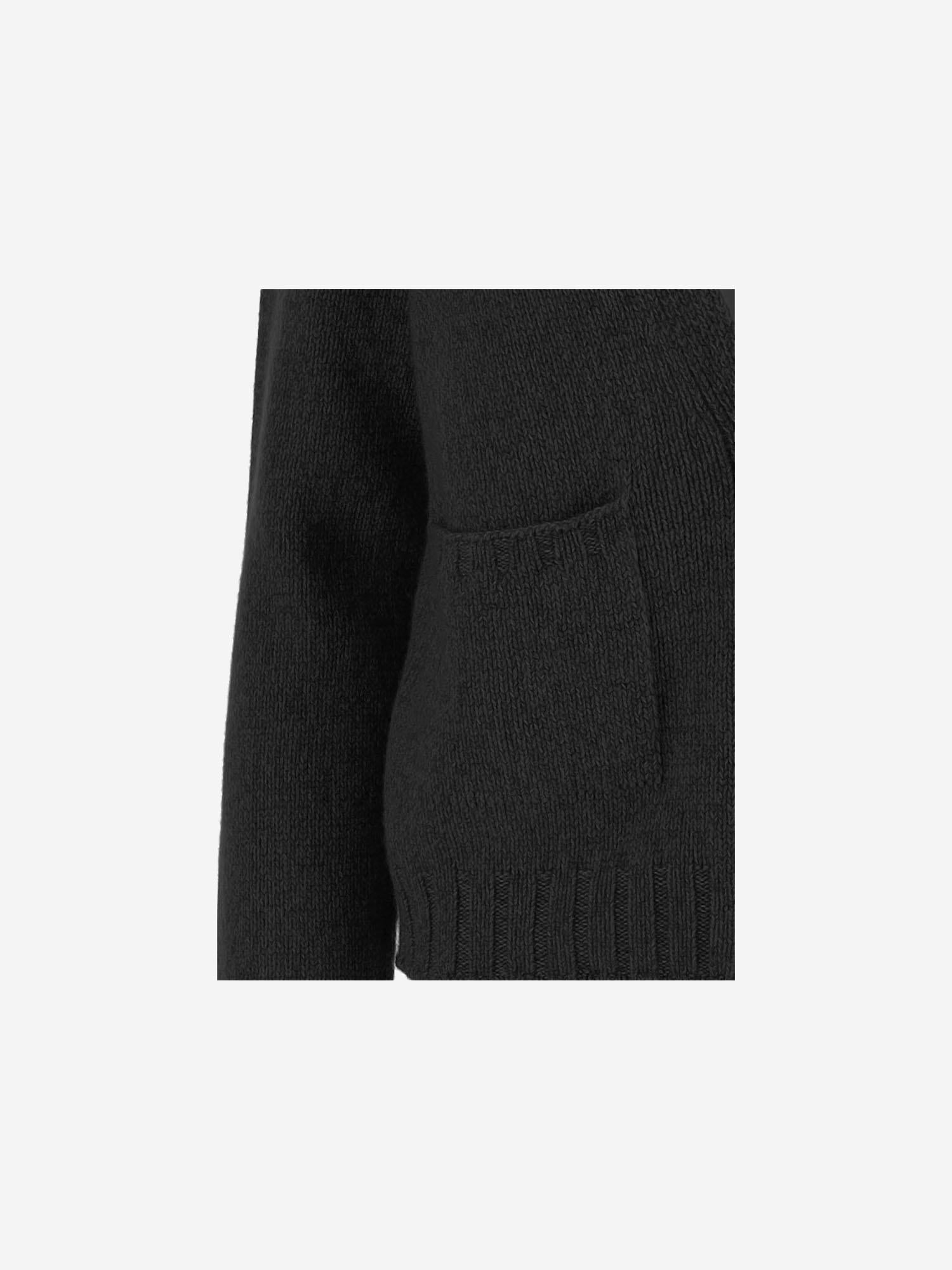 CARDIGAN IN CASHMERE D229WS ASPHALT OLIVER LATTUGHI 