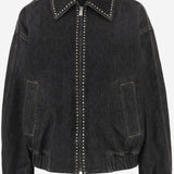 GIUBBOTTO DECORATO IN COTONE 1023067 1A164771D040 VERSACE 