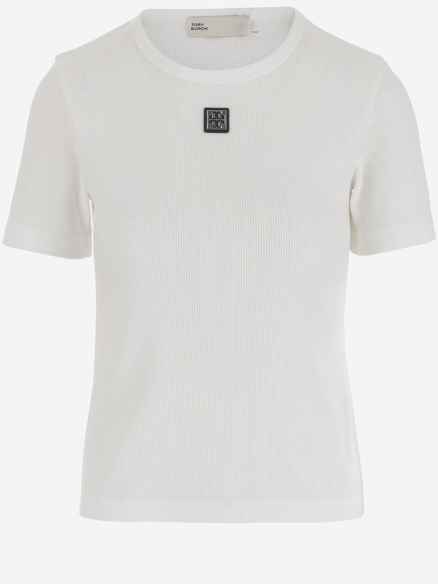 T-SHIRT IN COTONE CON LOGO 170886 047 TORY BURCH 
