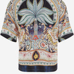 CAMICIA IN VISCOSA CON LOGO E STAMPA FANTASIA 80OALF04 CNF05004 JUST CAVALLI 