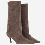 Stivali Fiona in pelle scamosciata FIONABOOT COFFEE AMINA MUADDI 