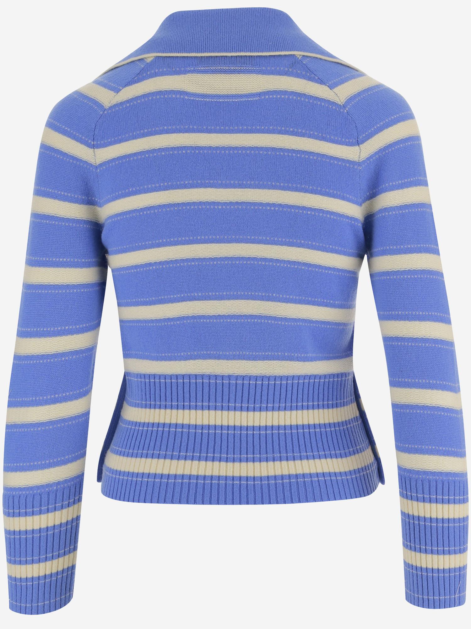 MAGLIA IN CASHMERE A RIGHE W40510AM SAILCOMBO GUEST IN RESIDENCE 