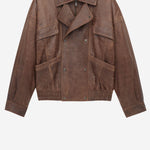 BOMBER IN PELLE DI AGNELLO INVECCHIATA 843931 YCSX22800 SAINT LAURENT 