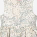 Abito con cotone con stampa grafica S06GDRW00048 677 BONPOINT KIDS 