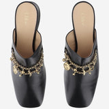MULES IN PELLE CON CHARMS CHC25A11ERI 001 CHLOE 