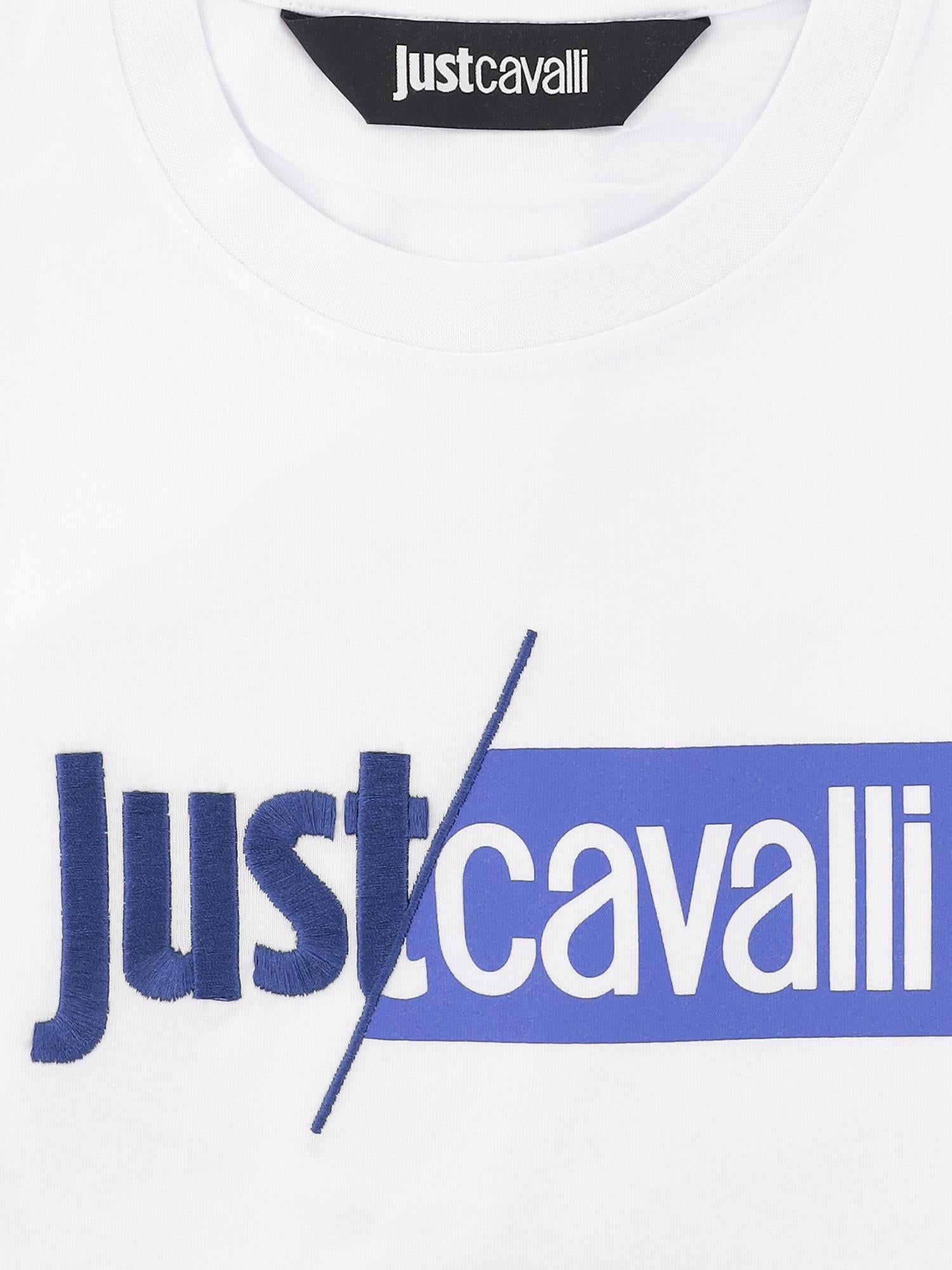 T-SHIRT IN COTONE CON LOGO 80OAHF01 CJ800003 JUST CAVALLI 