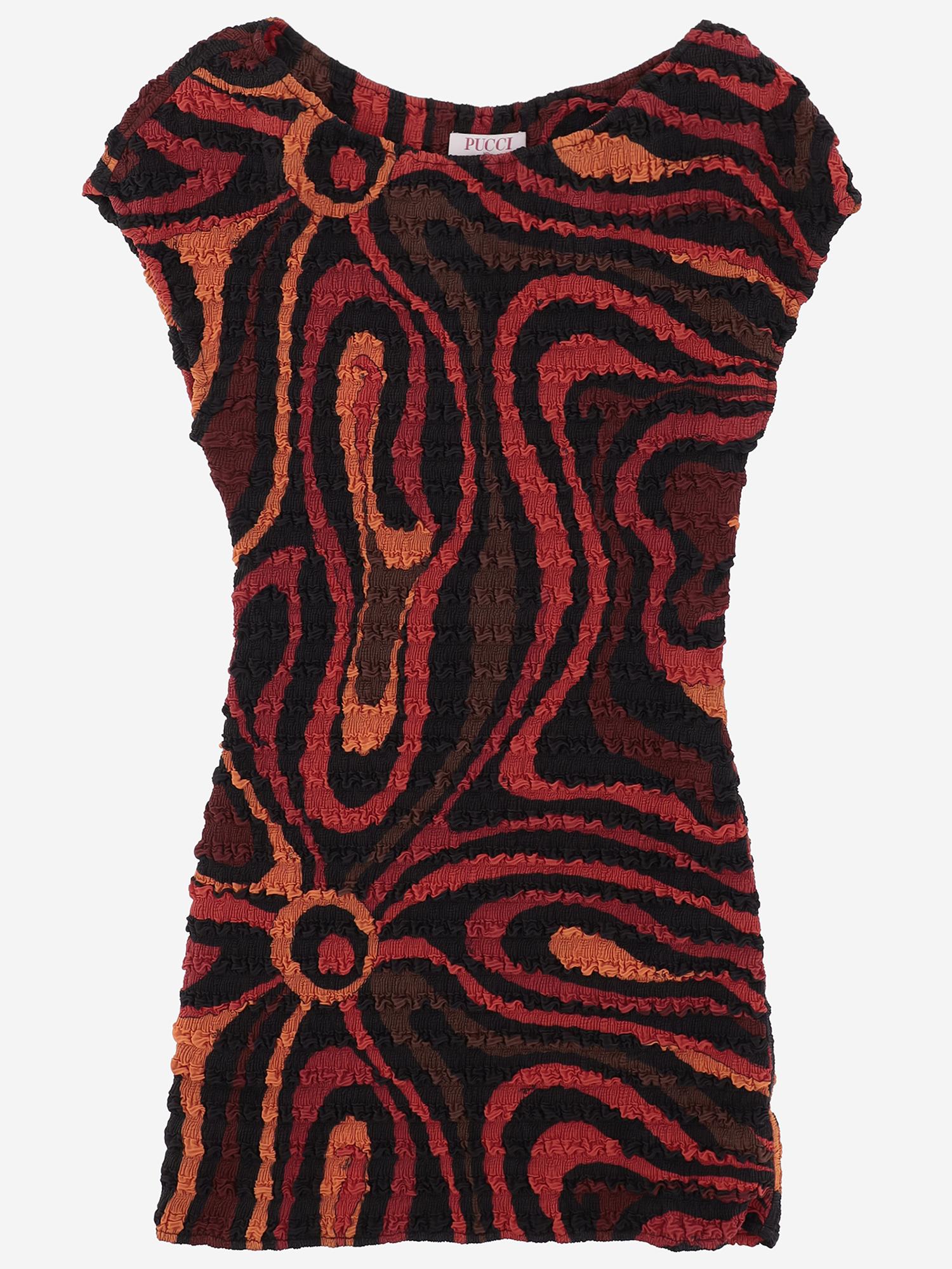 ABITO IN NYLON CON LAVORAZIONE INCRESPATA 6HJG506H768 002 EMILIO PUCCI 