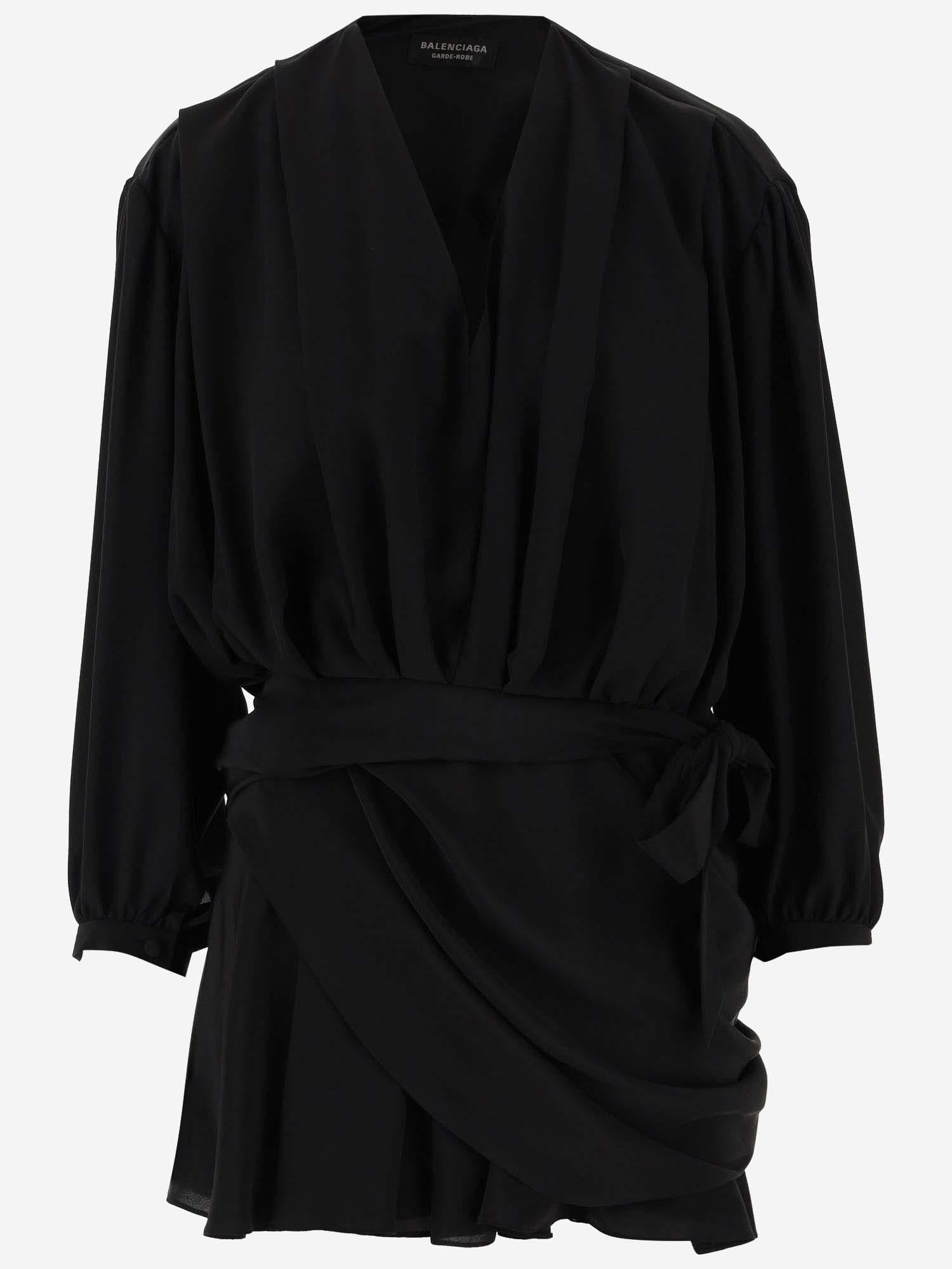 ABITO DRAPPEGGIATO IN SETA 772748 TAN011000 BALENCIAGA 