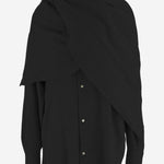 CAMICIA IN LANA CON SCIALLE COORDINATO WSH24 FAW280099 DARKPARK 