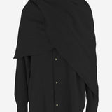 CAMICIA IN LANA CON SCIALLE COORDINATO WSH24 FAW280099 DARKPARK 