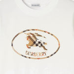 T-SHIRT IN COTONE CON LOGO 8126358 CHALK BURBERRY 