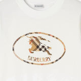T-SHIRT IN COTONE CON LOGO 8126358 CHALK BURBERRY 