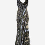 ABITO LUNGO IN SETA E VISCOSA CON MOTIVO FANTASIA 6HRI106H888 064 EMILIO PUCCI 