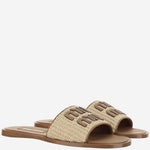 SLIDES IN RAFIA CON LOGO 5XX644 3LOMF0018 MIU MIU 