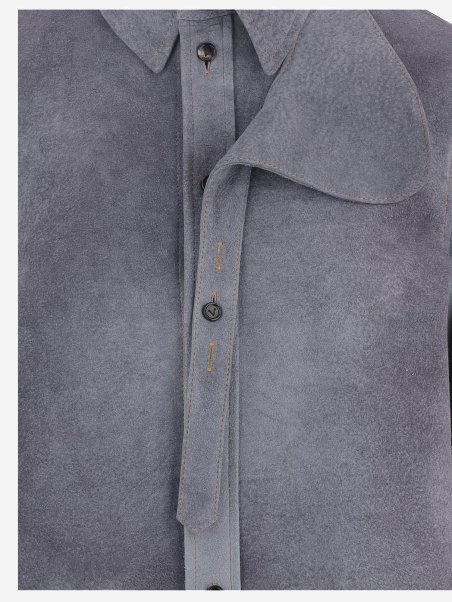 CAMICIA IN SUEDE EFFETTO SFUMATO 859914 V66X04690 BOTTEGA VENETA 